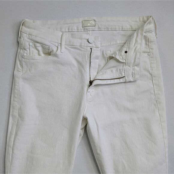 Mother The Looker Crop 31 White Skinny Denim - Picture 5 of 12